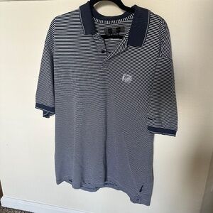 Vintage Y2K Nike Golf Dri-Fit Striped Blue Polo - Men's XL